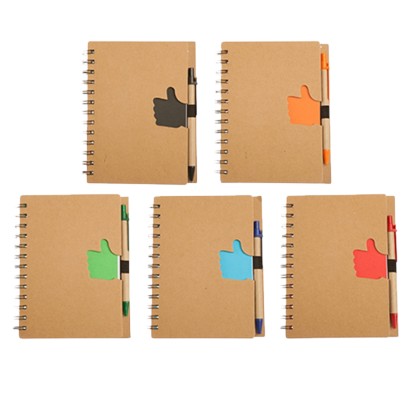 Eco-Friendly Recycled Notebook with Pen – Custom Logo Printed 